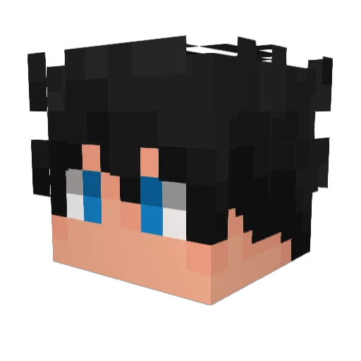 cuvie Minecraft avatar head, 3D render