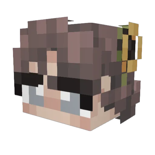 cuwik Minecraft avatar head, 3D render