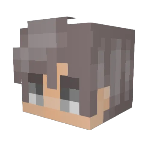 cuxylxd Minecraft avatar head, 3D render