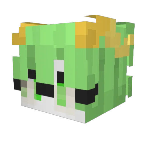 cuzavr Minecraft avatar head, 3D render