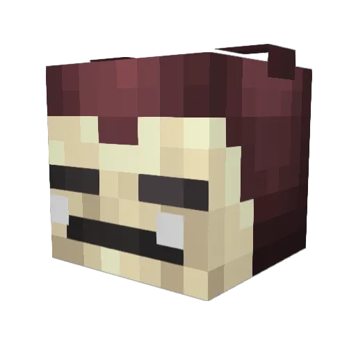 cuziii Minecraft avatar head, 3D render