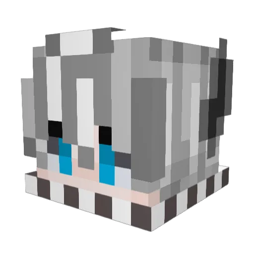 cuzufu Minecraft avatar head, 3D render