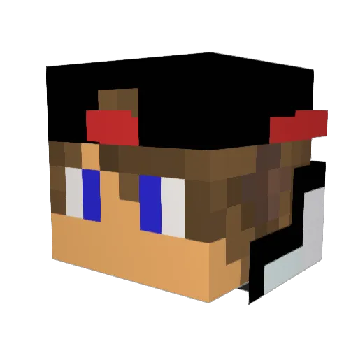 cv0rxs Minecraft avatar head, 3D render