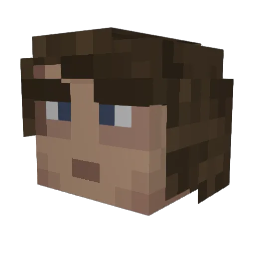 cv2008 Minecraft avatar head, 3D render