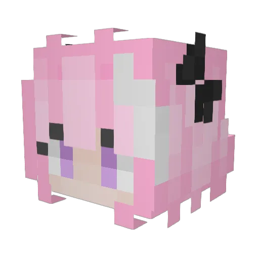cvabik Minecraft avatar head, 3D render