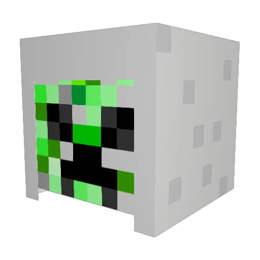 cval Minecraft avatar head, 3D render