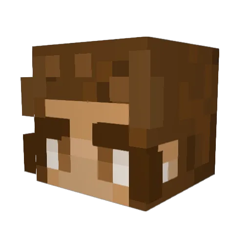 cvcami Minecraft avatar head, 3D render