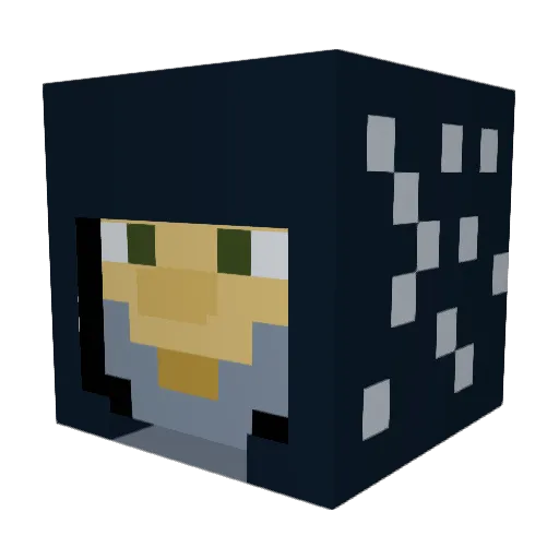 cvcw Minecraft avatar head, 3D render