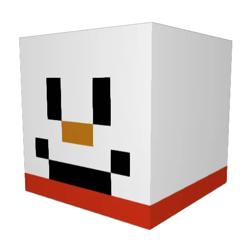 cvexed Minecraft avatar head, 3D render