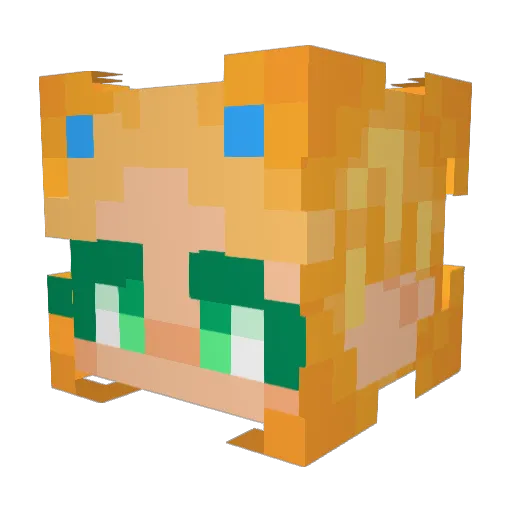 cvffee Minecraft avatar head, 3D render
