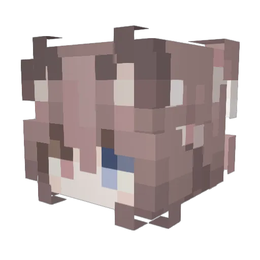 cvq Minecraft avatar head, 3D render