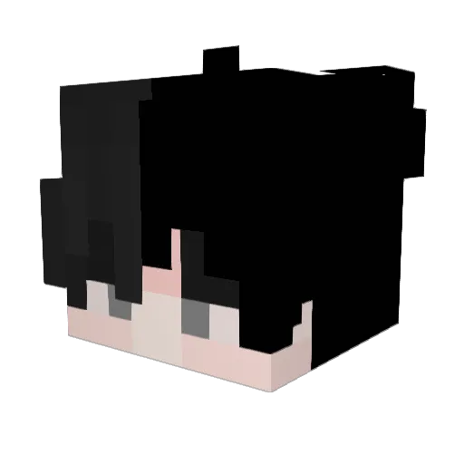 cvrJuuzo Minecraft avatar head, 3D render