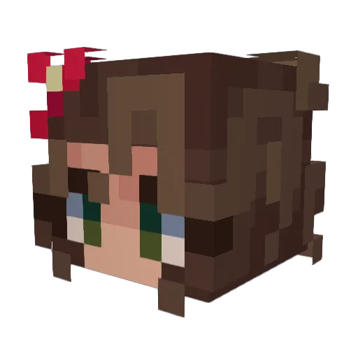 cvrsedkandi Minecraft avatar head, 3D render