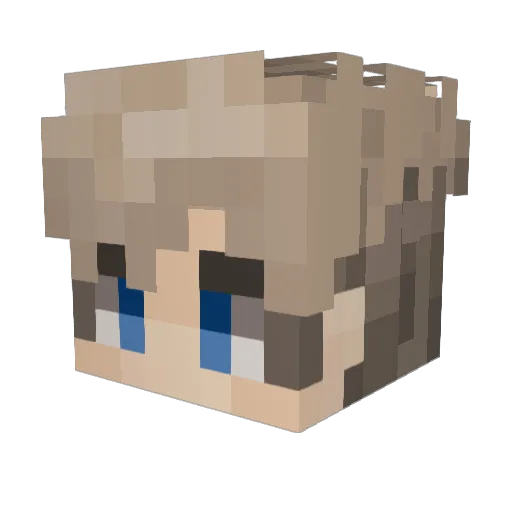 cvxRobber Minecraft avatar head, 3D render
