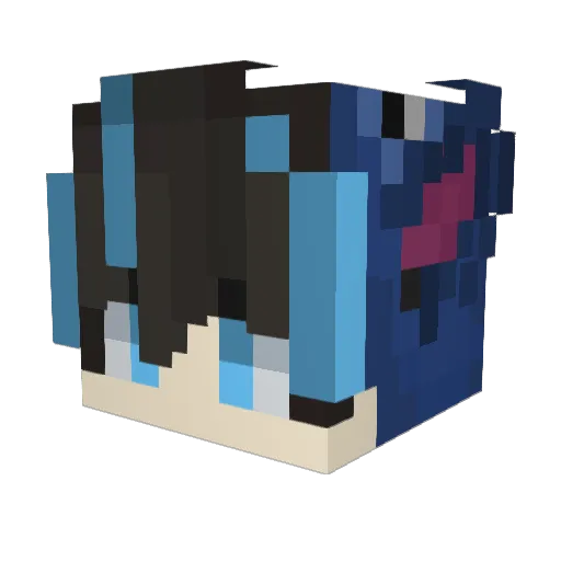 cvxacy Minecraft avatar head, 3D render