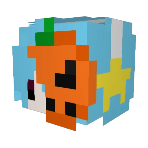 cvxzcz Minecraft avatar head, 3D render