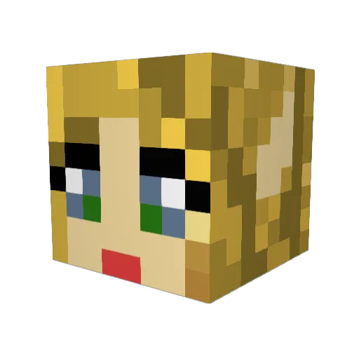 cw19 Minecraft avatar head, 3D render