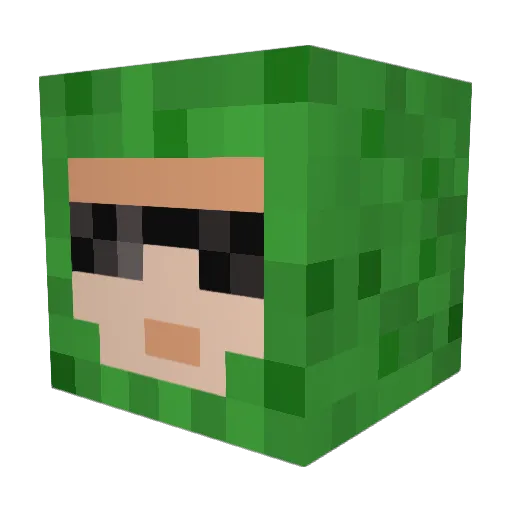 cwcville Minecraft avatar head, 3D render
