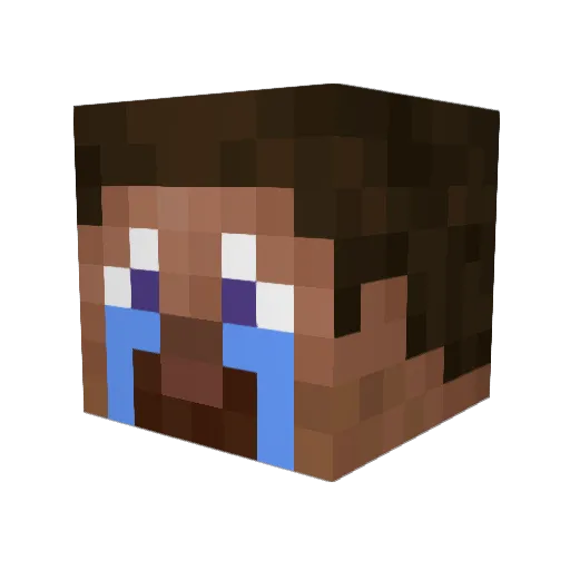 cwide Minecraft avatar head, 3D render