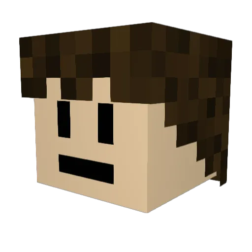 cwikboy Minecraft avatar head, 3D render