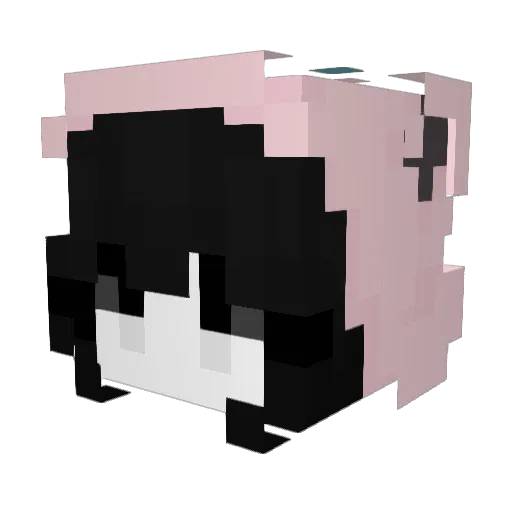 cwline Minecraft avatar head, 3D render