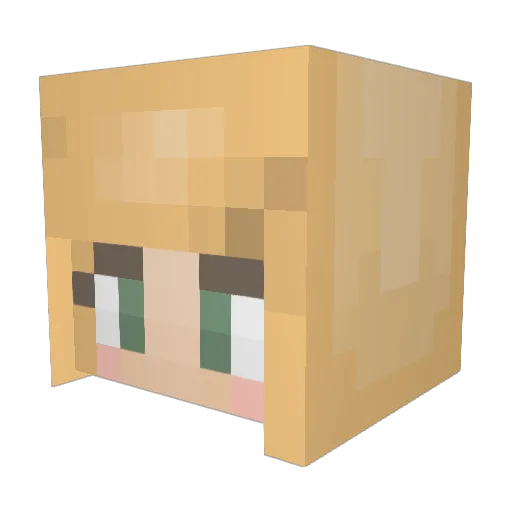 cwoomio Minecraft avatar head, 3D render