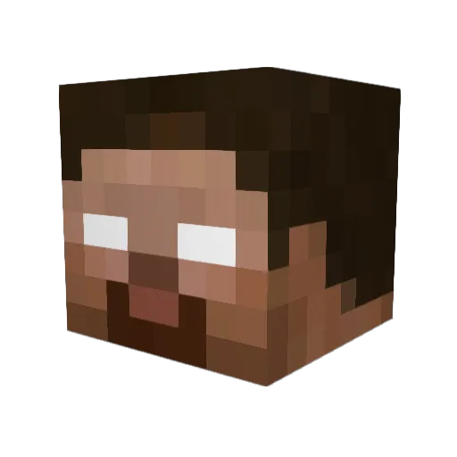 cwups Minecraft avatar head, 3D render