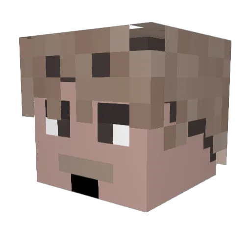 cwxk Minecraft avatar head, 3D render
