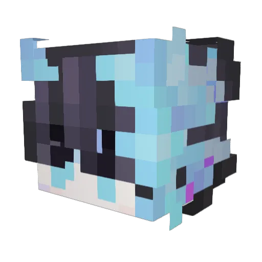 cwxww Minecraft avatar head, 3D render