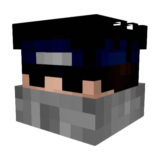 cxDeaththeKidxc Minecraft avatar head, 3D render
