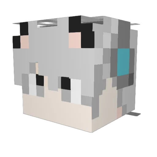 cx_mc Minecraft avatar head, 3D render