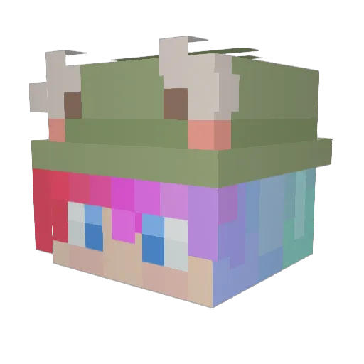 cxana Minecraft avatar head, 3D render