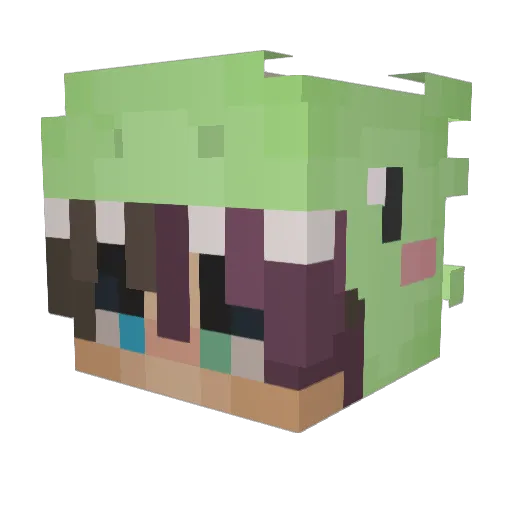 cxdebleu Minecraft avatar head, 3D render