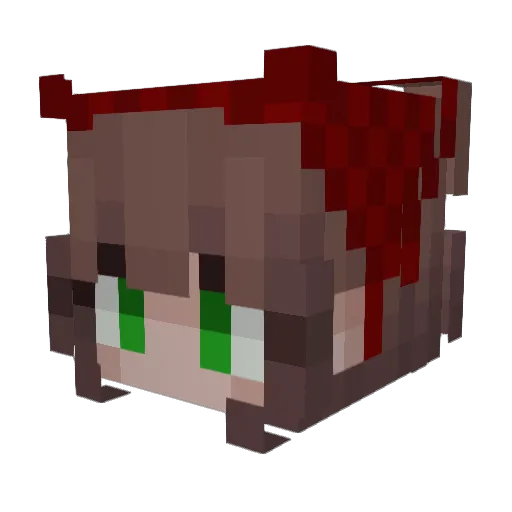 cxlli Minecraft avatar head, 3D render