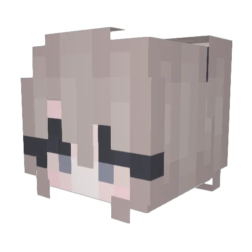 cxlvn Minecraft avatar head, 3D render