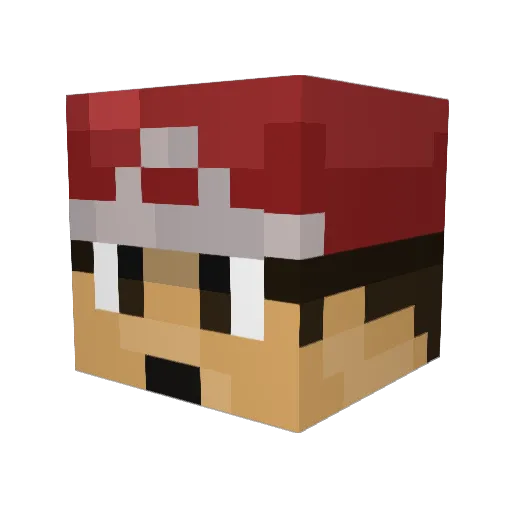 cxpson Minecraft avatar head, 3D render