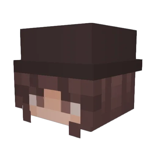 cxrrved Minecraft avatar head, 3D render