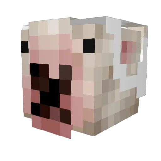 cxru Minecraft avatar head, 3D render