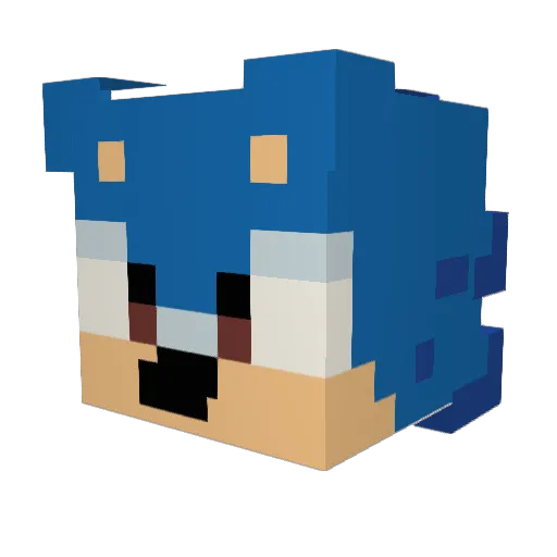 cxside Minecraft avatar head, 3D render