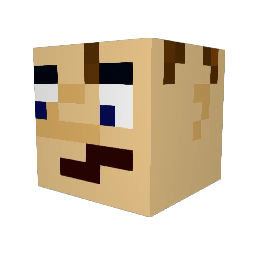 cxssc Minecraft avatar head, 3D render