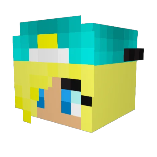 cxunicornation Minecraft avatar head, 3D render