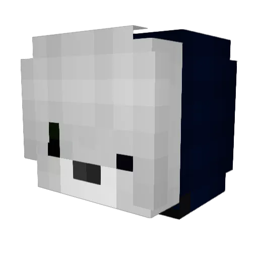 cxvc Minecraft avatar head, 3D render
