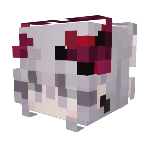 cxxg Minecraft avatar head, 3D render