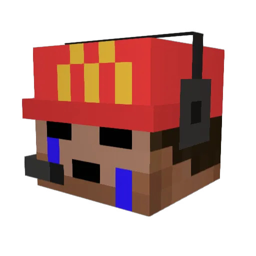 cxyx Minecraft avatar head, 3D render