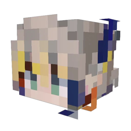 cy_1222 Minecraft avatar head, 3D render
