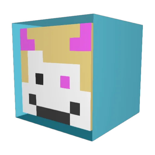 cyan0phobia Minecraft avatar head, 3D render