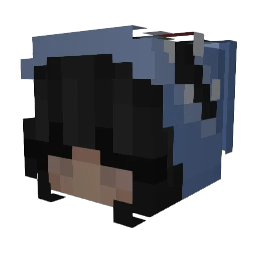cyan1deg1rl Minecraft avatar head, 3D render