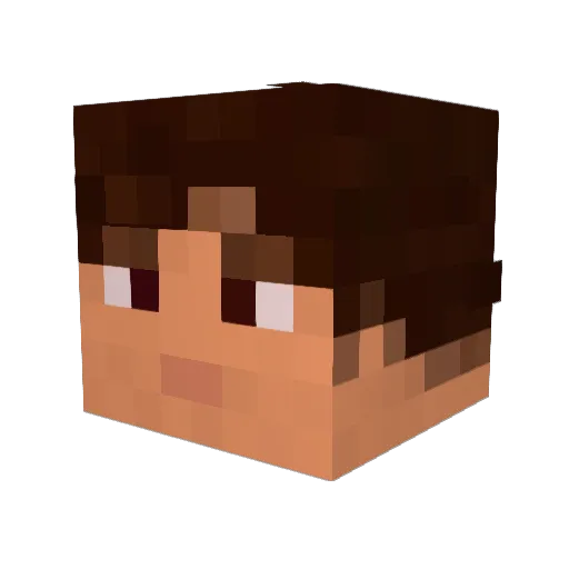 cyanara_ Minecraft avatar head, 3D render