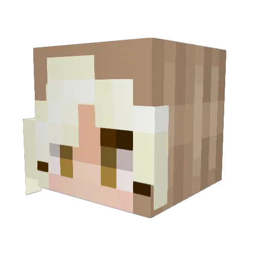 cyanhappy Minecraft avatar head, 3D render