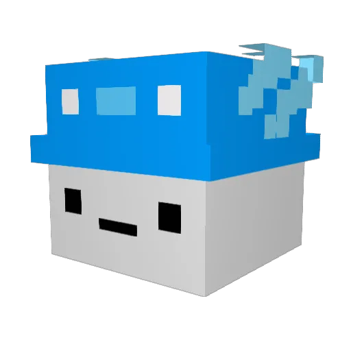 cyanrose___ Minecraft avatar head, 3D render